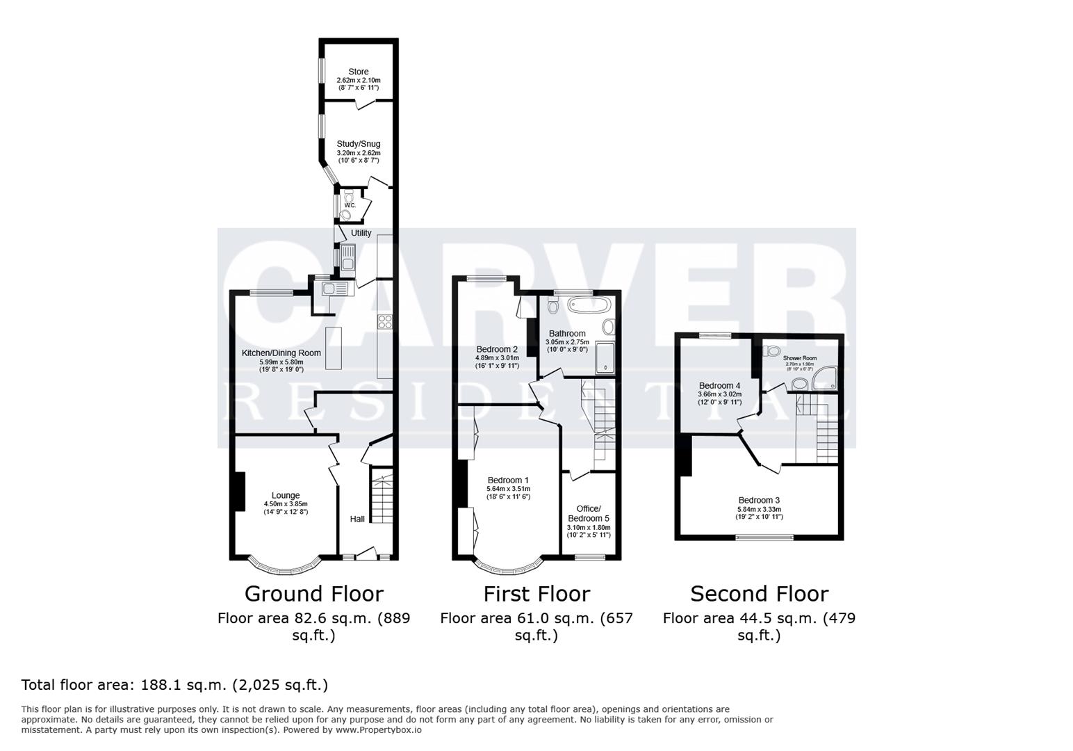 Floorplan for Oakdene Avenue, Darlington