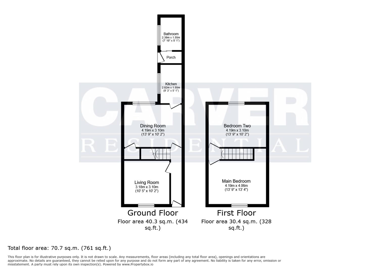Floorplan for Napier Street, Darlington