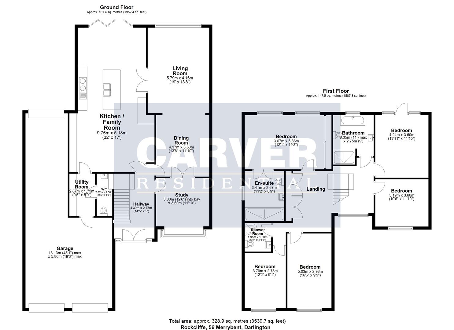 Floorplan for Merrybent, Darlington