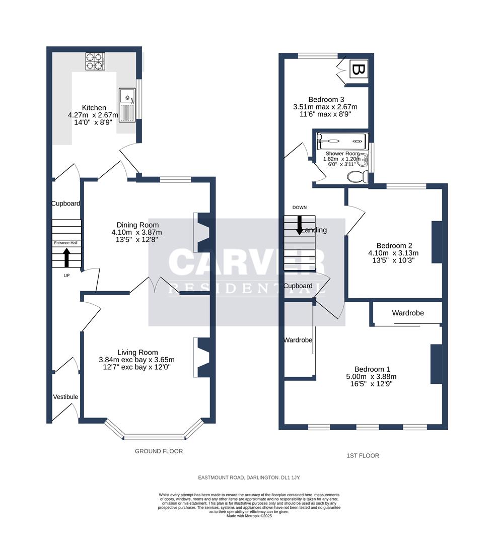 Floorplan for Eastmount Road, Darlington