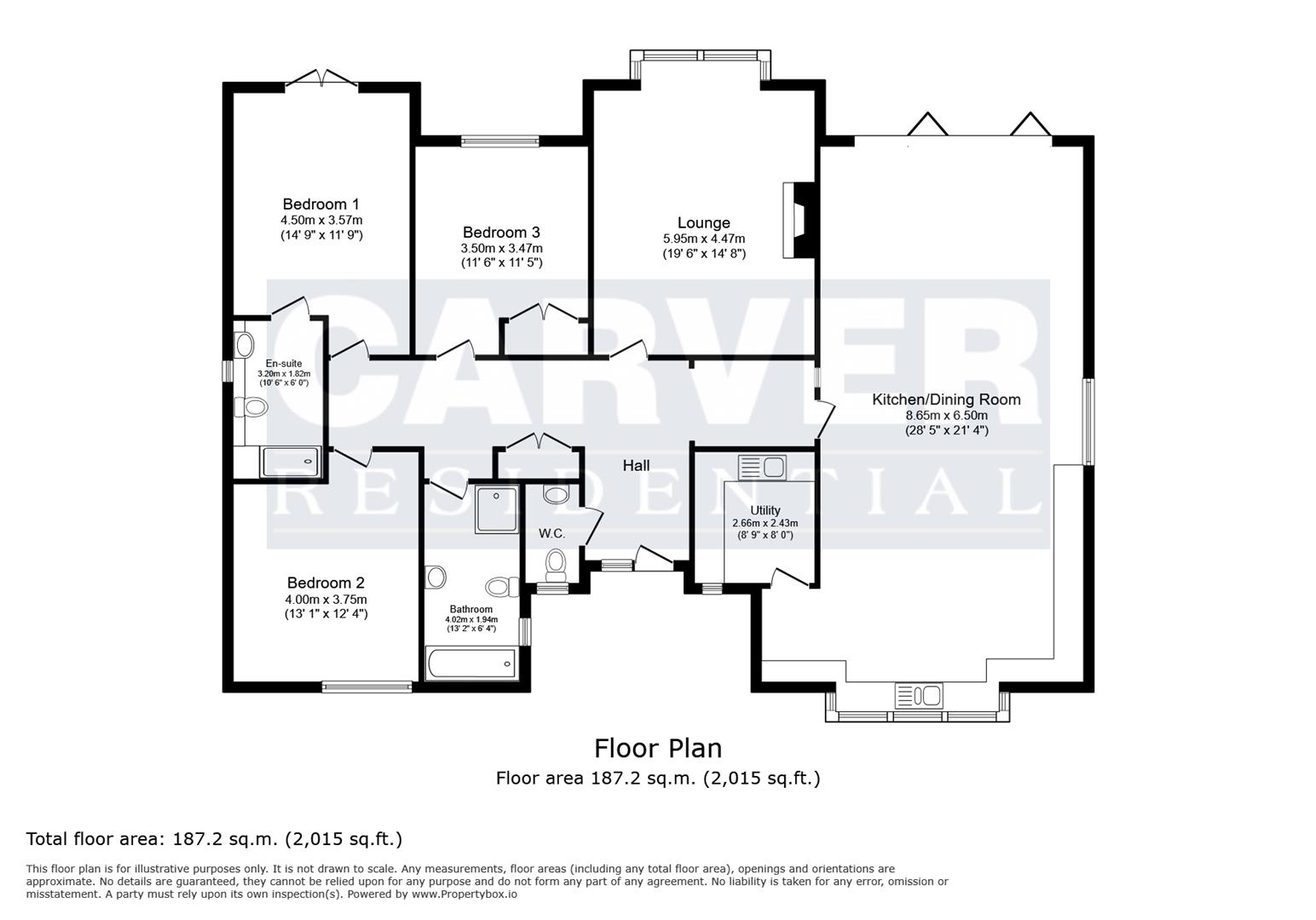 Floorplan for Thrintoft, Northallerton
