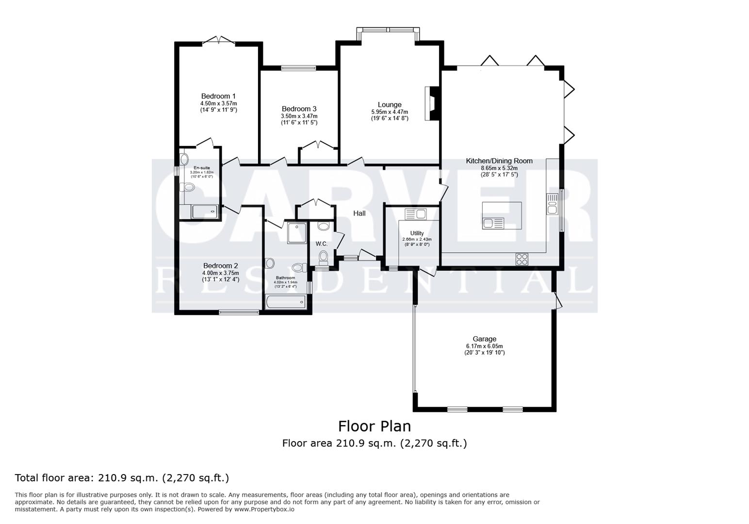 Floorplan for Thrintoft, Northallerton