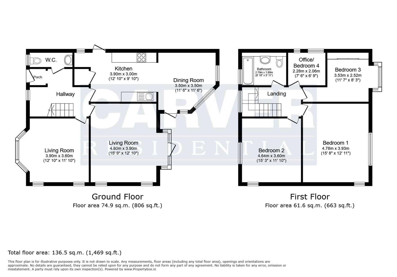 Floorplan for Hartford Road, Darlington