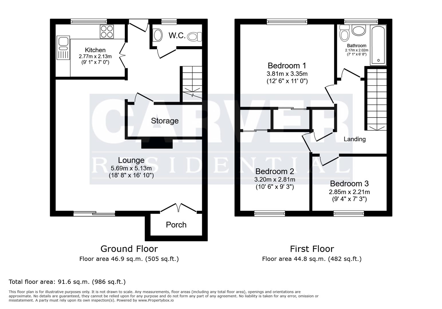 Floorplan for Oakfield, Newton Aycliffe