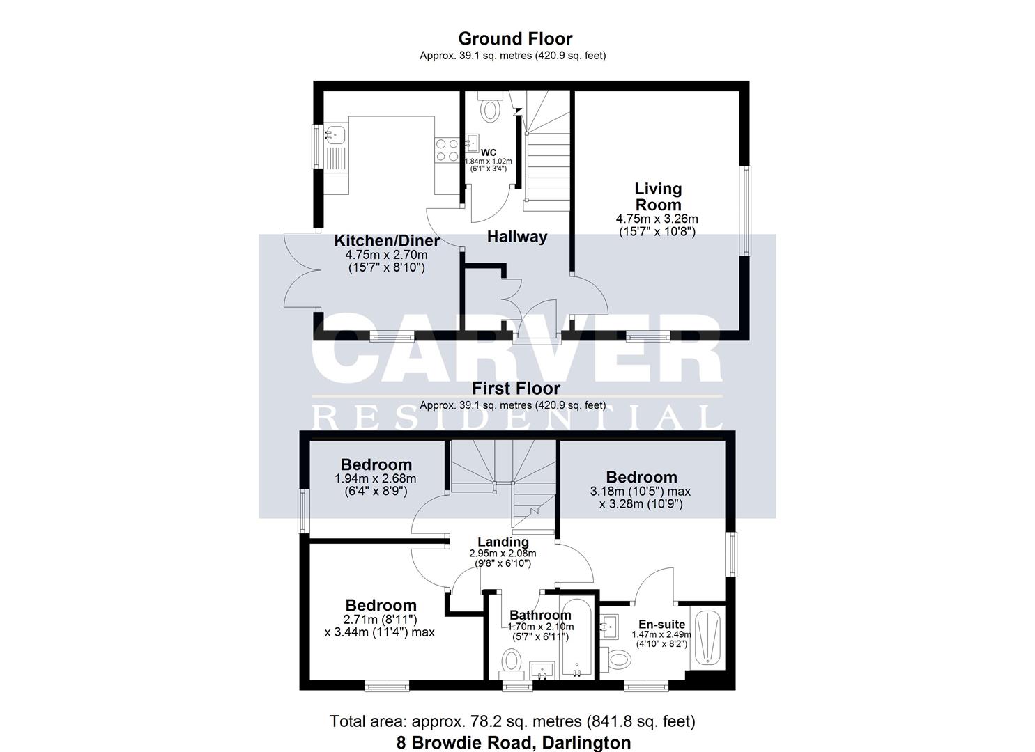 Floorplan for Browdie Road, Darlington