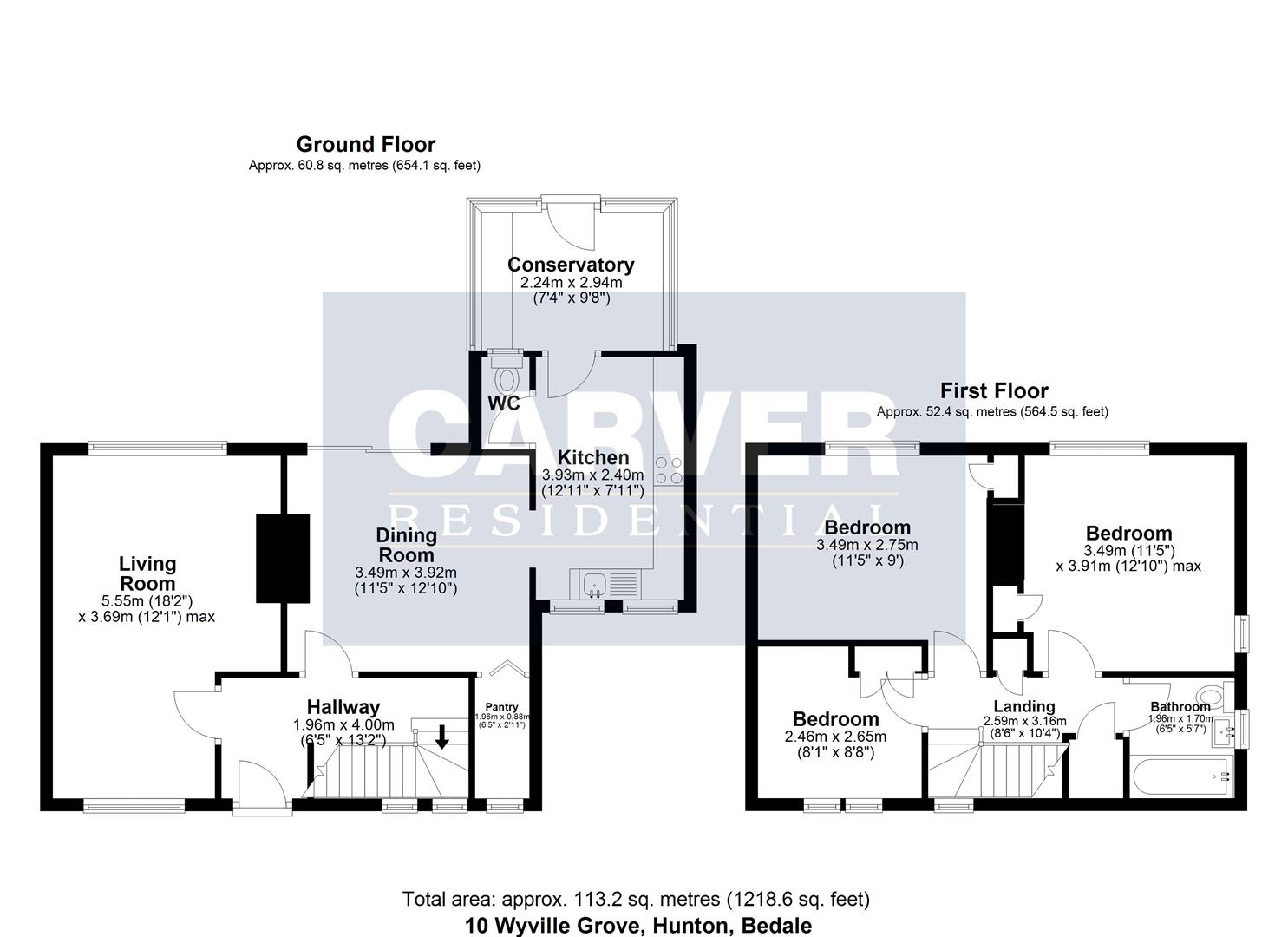 Floorplan for Wyville Grove, Hunton, Bedale
