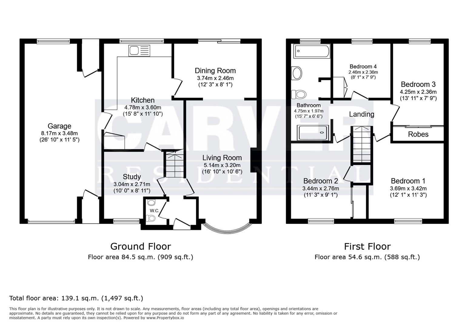 Floorplan for Thornbrough Road, Northallerton