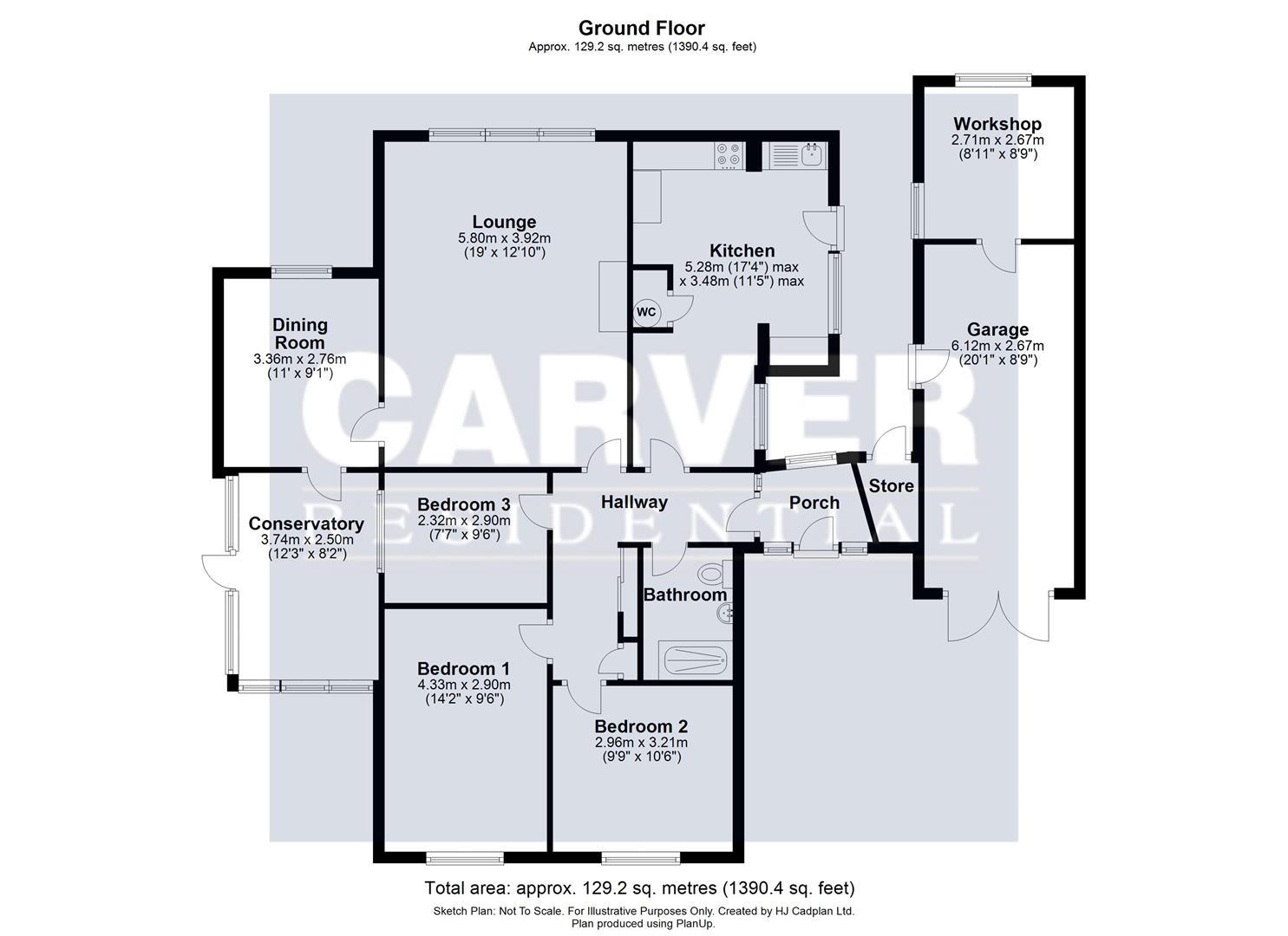 Floorplan for St. Johns Park, Aldbrough St. John, Richmond