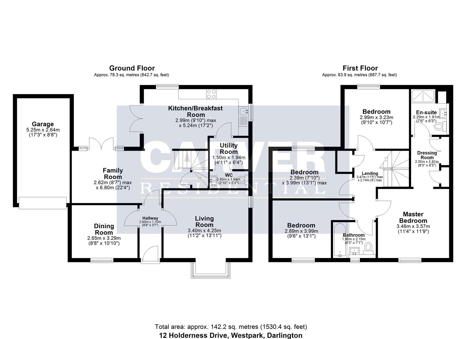 Floorplan for Holderness Drive, Darlington