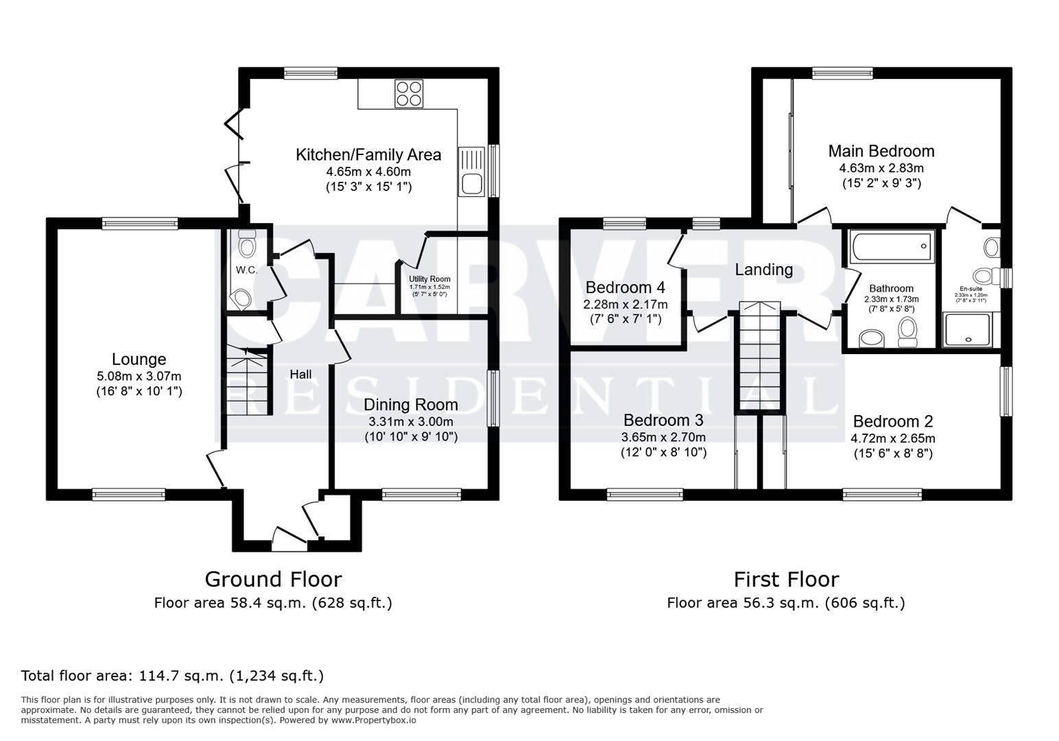 Floorplan for Rokeby Road, Darlington