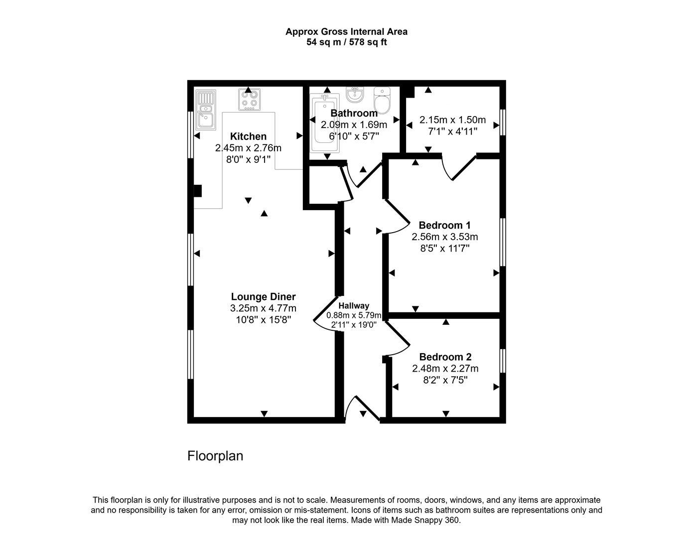 Floorplan for Appleby Close, Darlington
