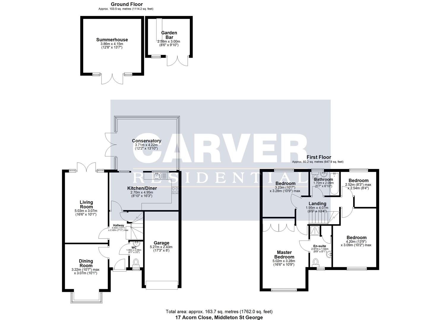 Floorplan for Acorn Close, Middleton St. George, Darlington