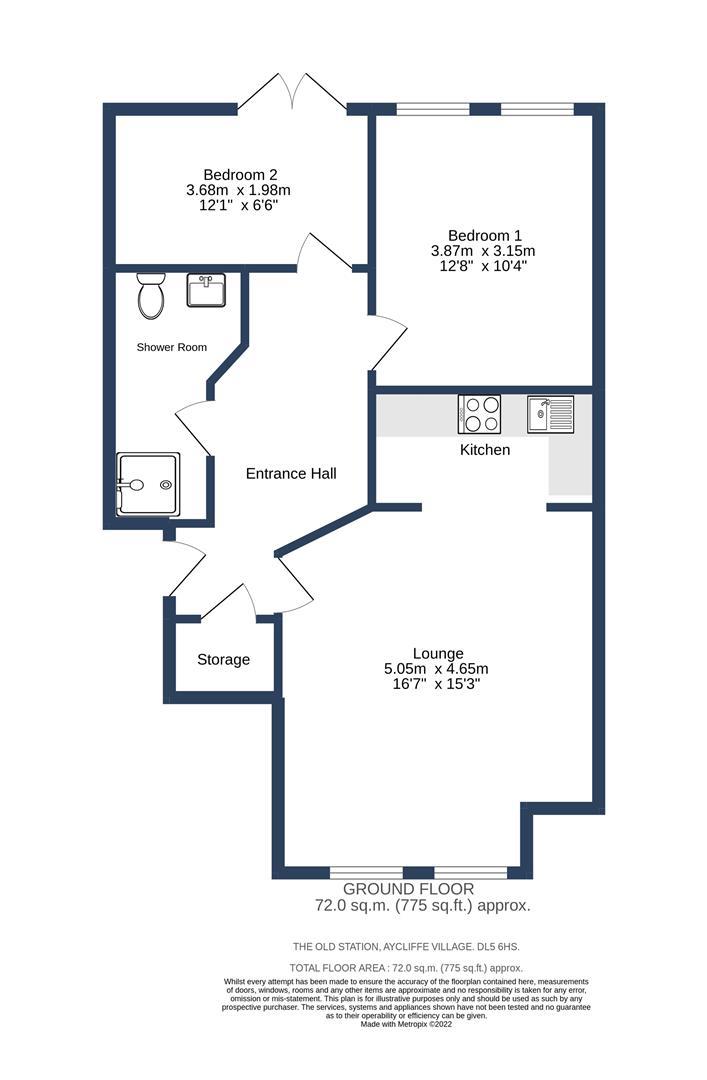 Floorplan for The Old Station, Aycliffe Village