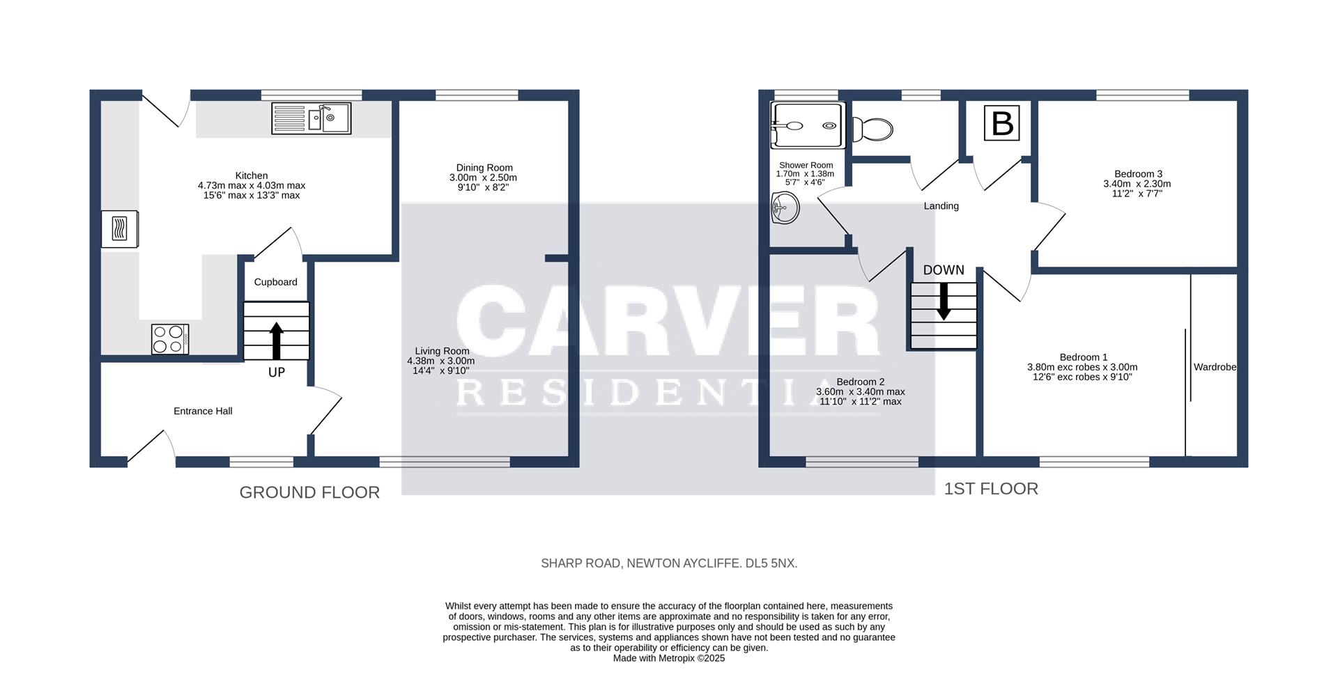 Floorplan for Sharp Road, Newton Aycliffe