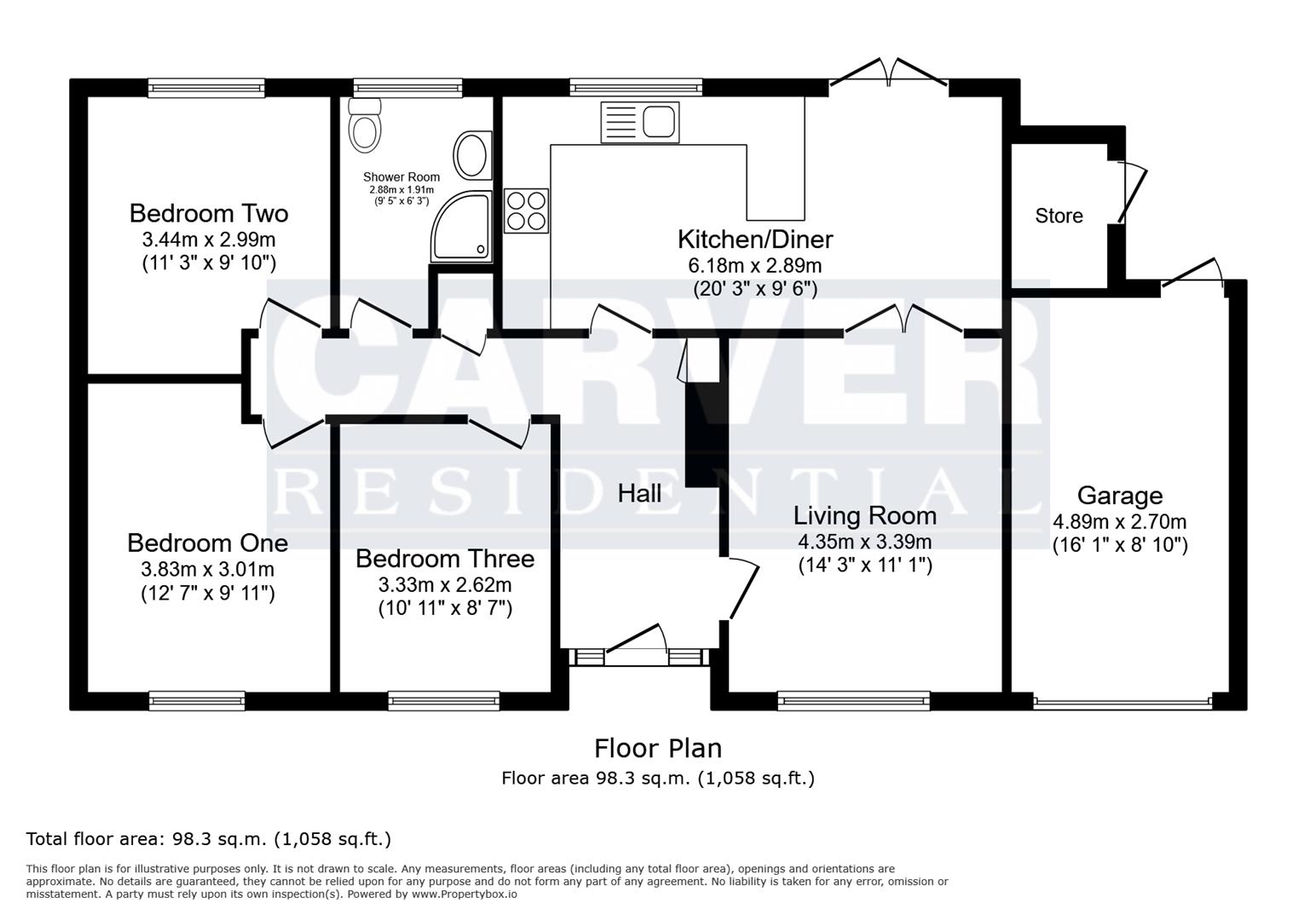 Floorplan for Fountains Road, Northallerton