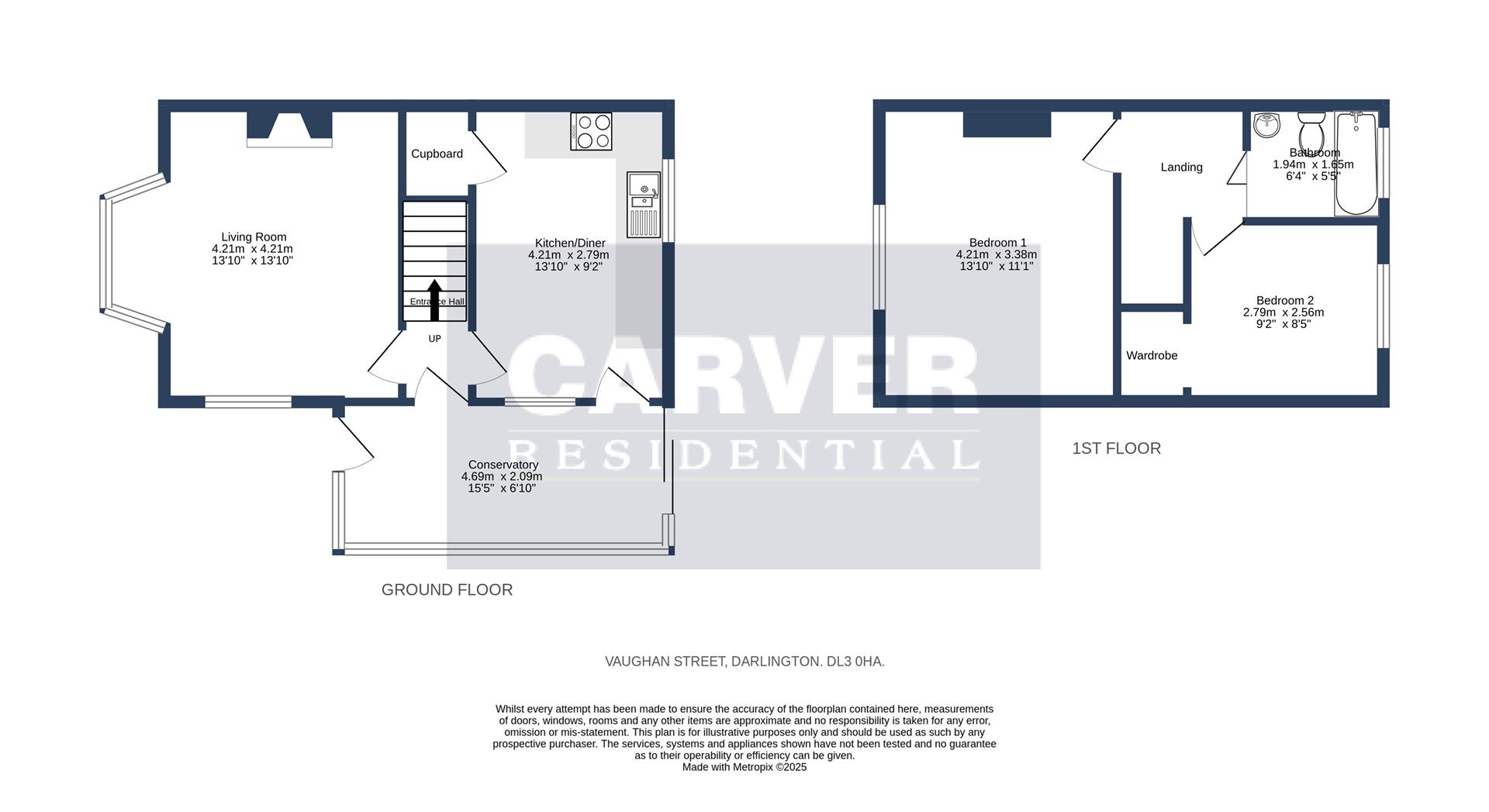 Floorplan for Vaughan Street, Darlington