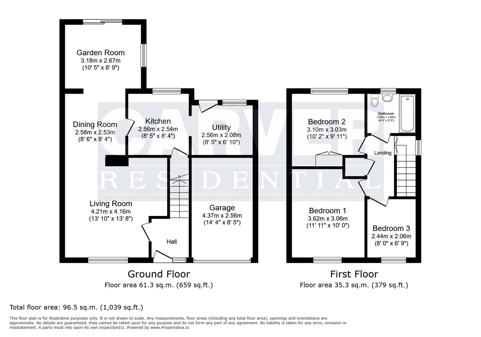 Floorplan for De Gaunte Road, Brompton, Northallerton