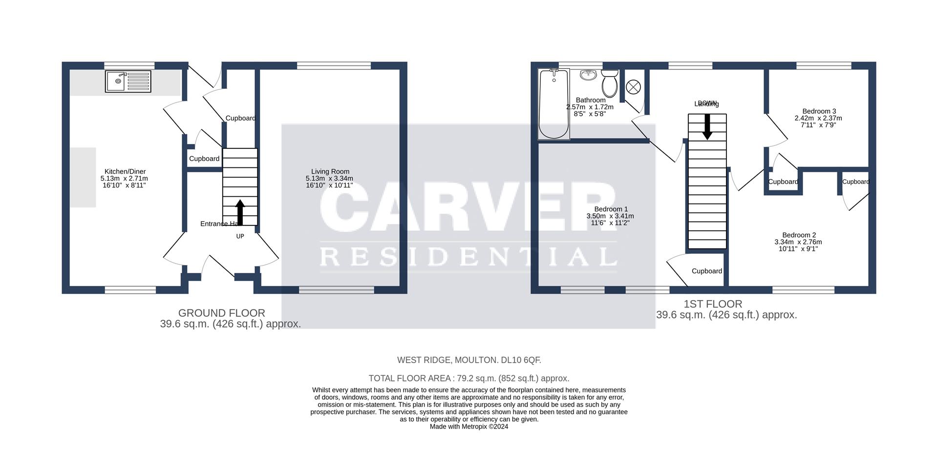 Floorplan for West Ridge, Moulton, Richmond