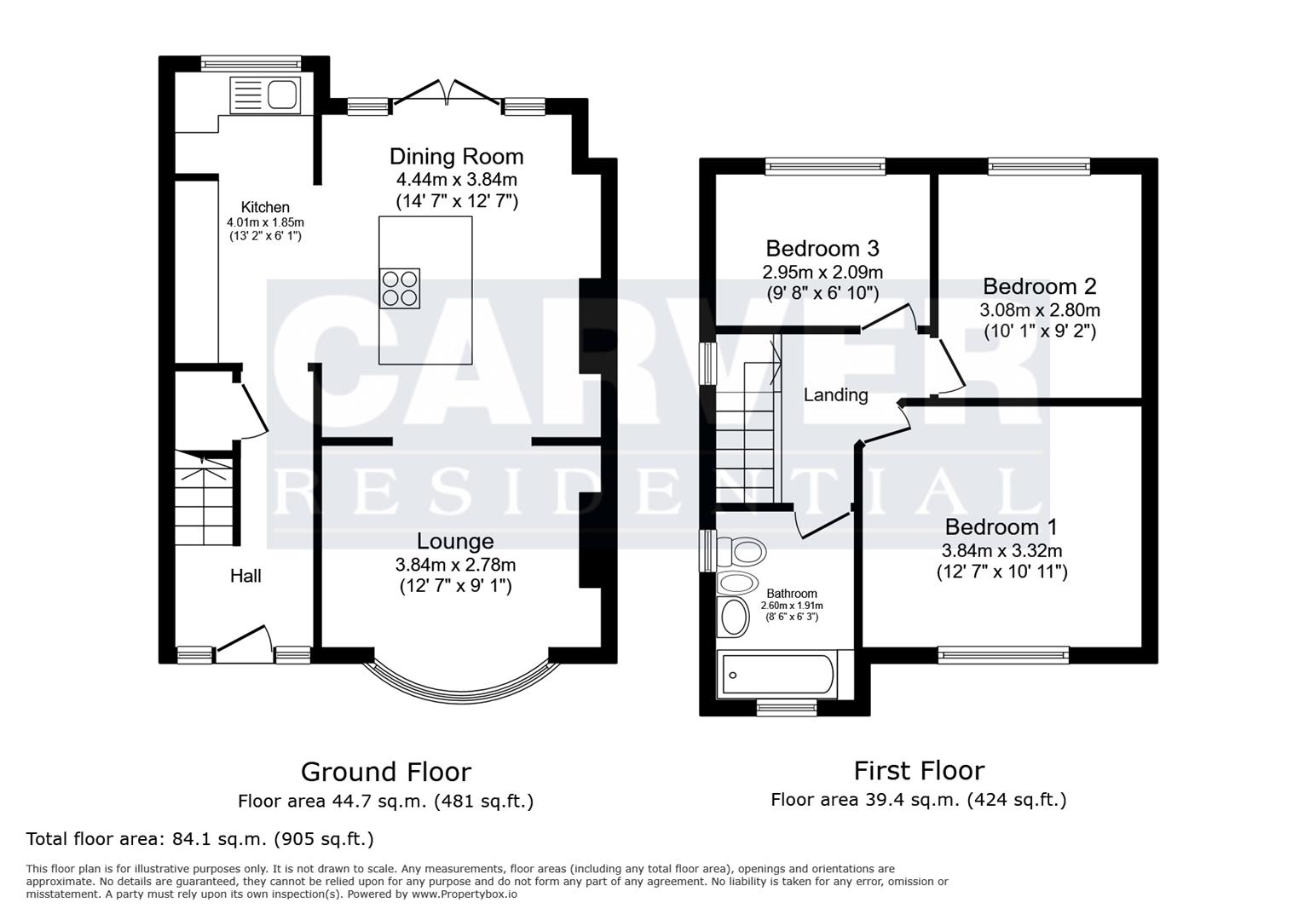 Floorplan for Meadowfield Road, Darlington