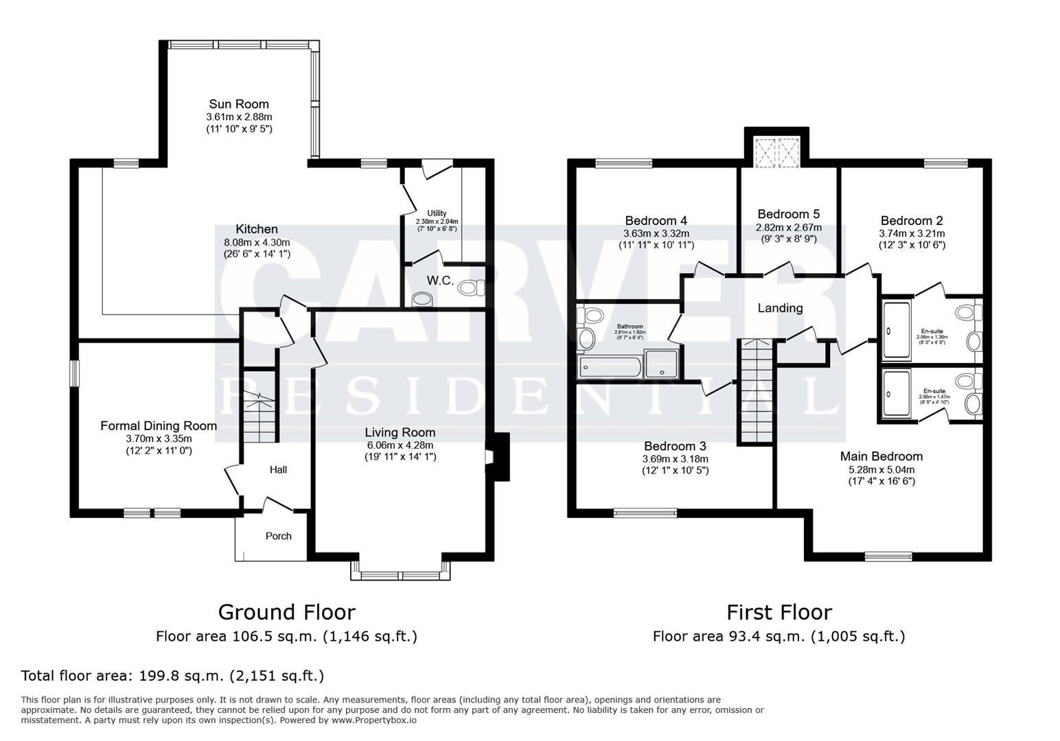 Floorplan for Meadowbank Close, Hurworth Place, Darlington