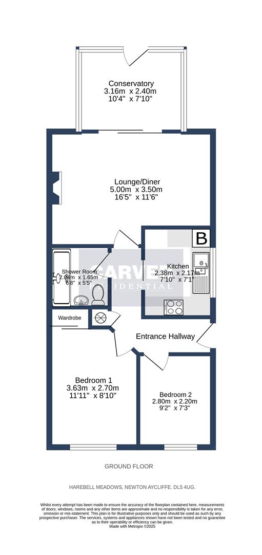 Floorplan for Harebell Meadows, Woodham