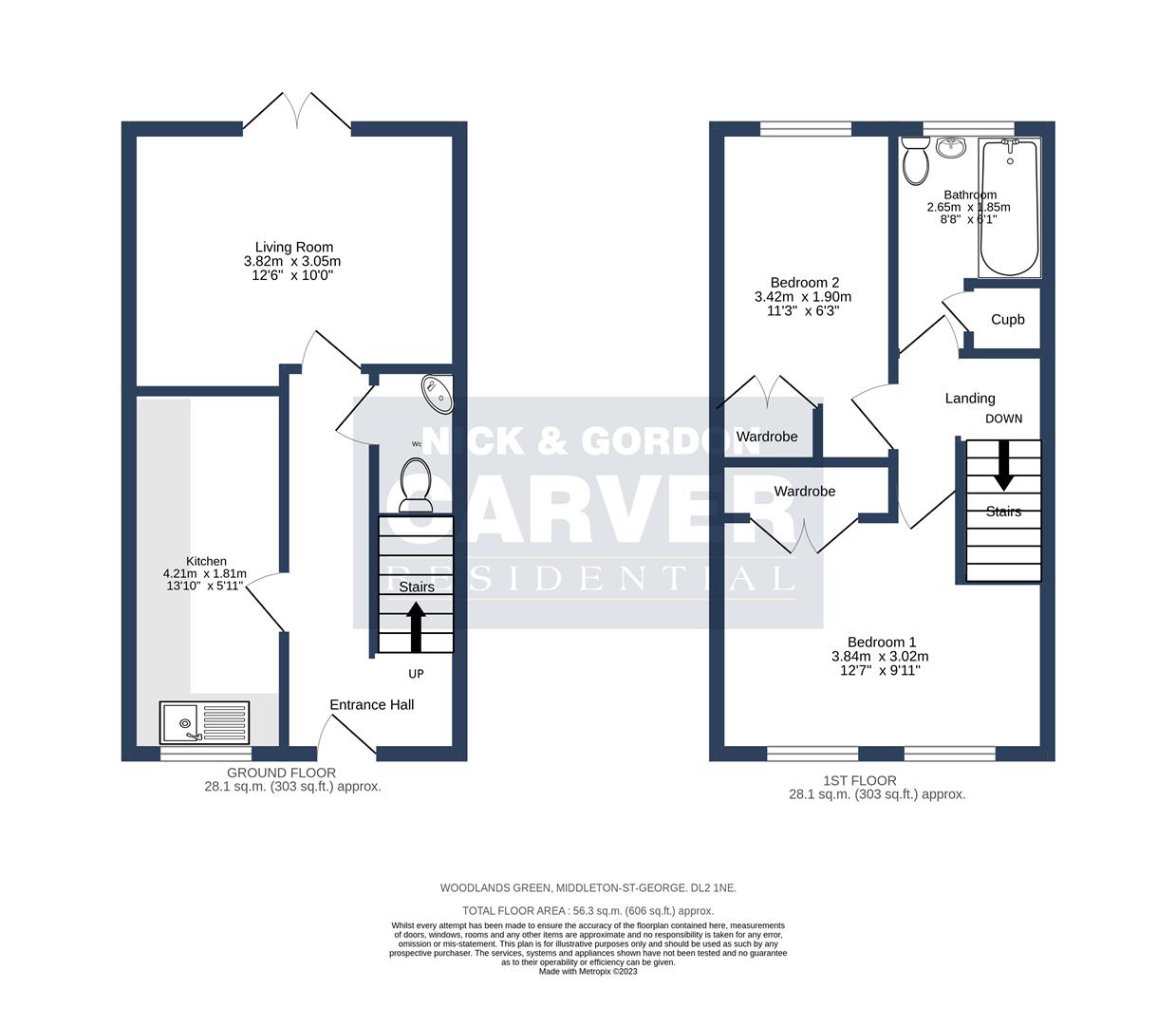Floorplan for Woodlands Green, Middleton St. George, Darlington