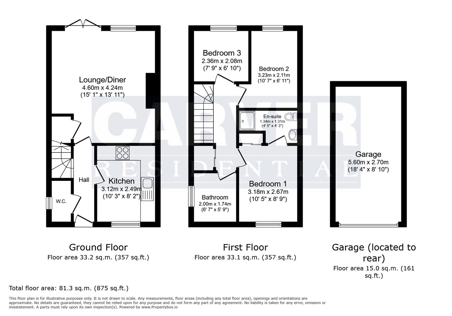 Floorplan for Neville Close, Gainford, Darlington