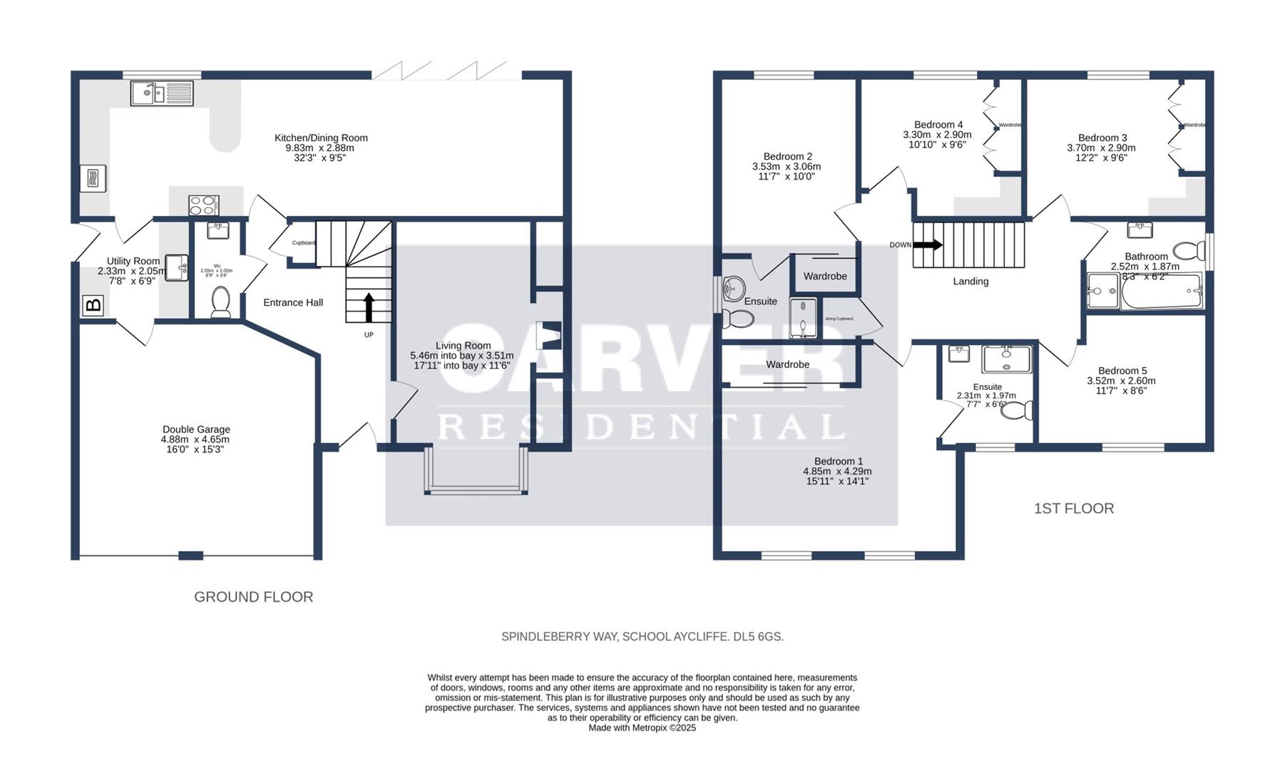 Floorplan for Spindleberry Way, School Aycliffe