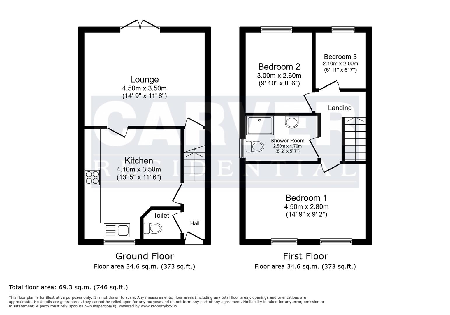 Floorplan for School Street, Darlington