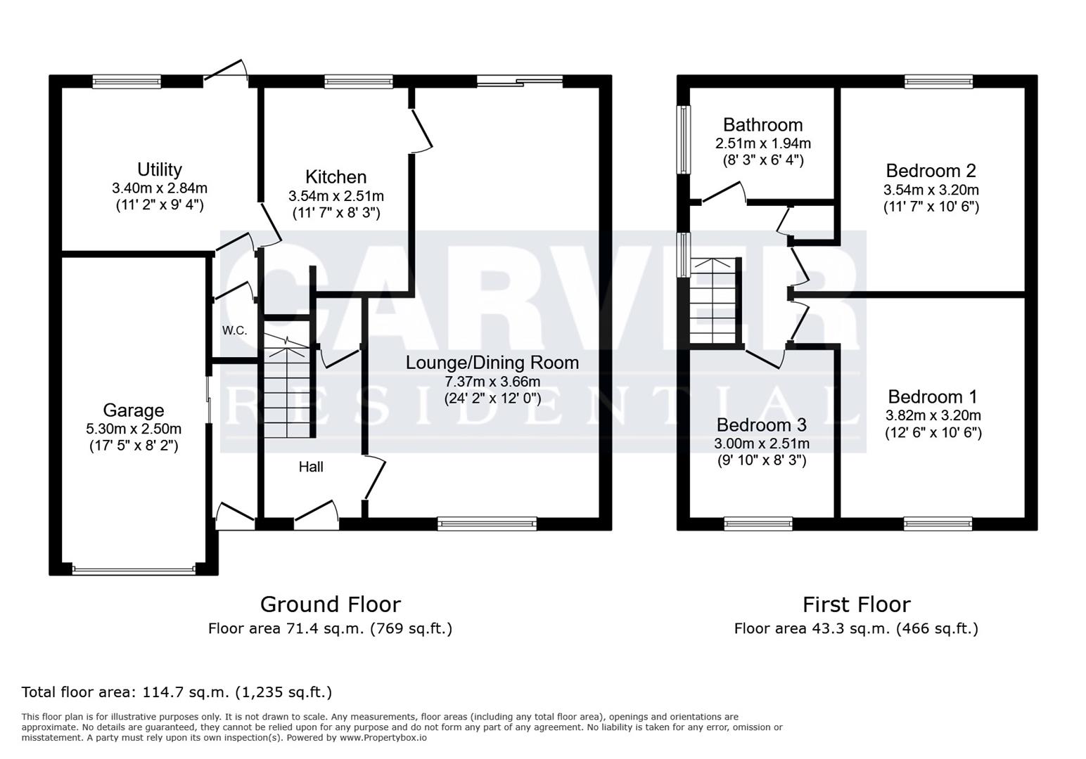 Floorplan for Eden Park, Gainford, Darlington