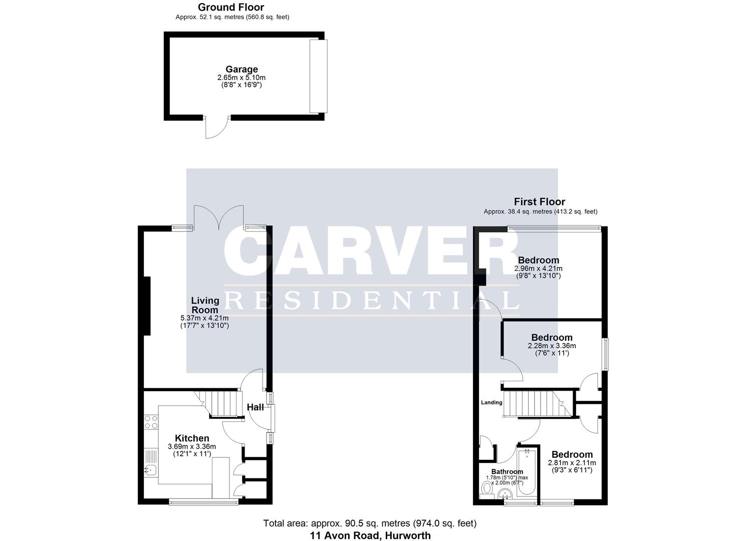 Floorplan for Avon Road, Darlington