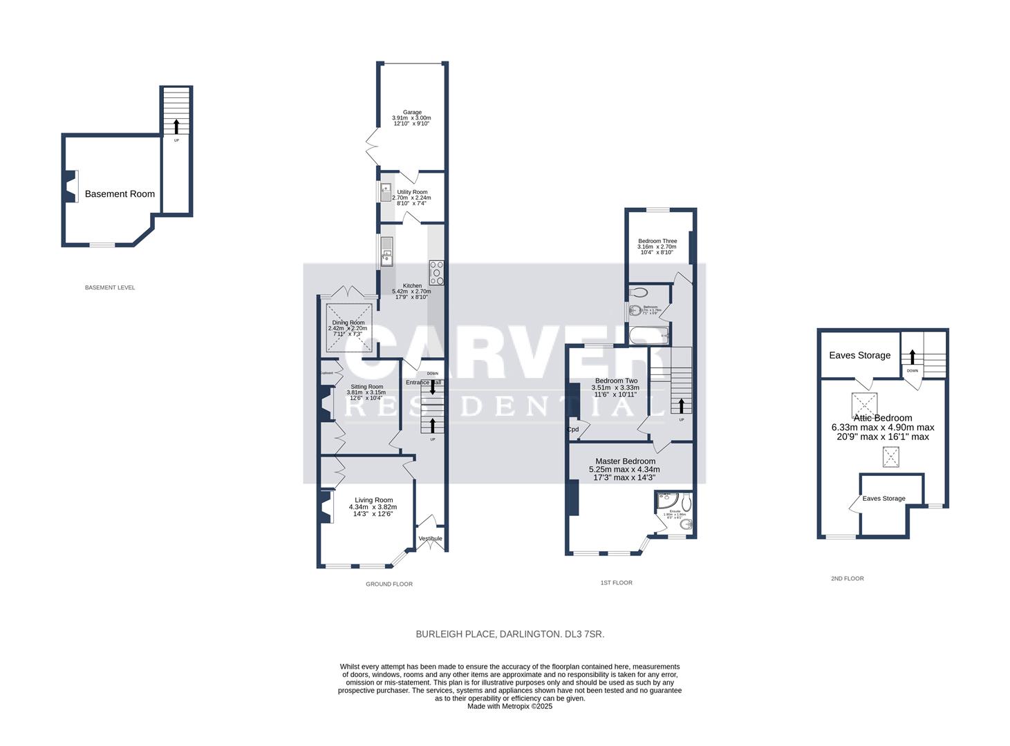 Floorplan for Burleigh Place, Darlington