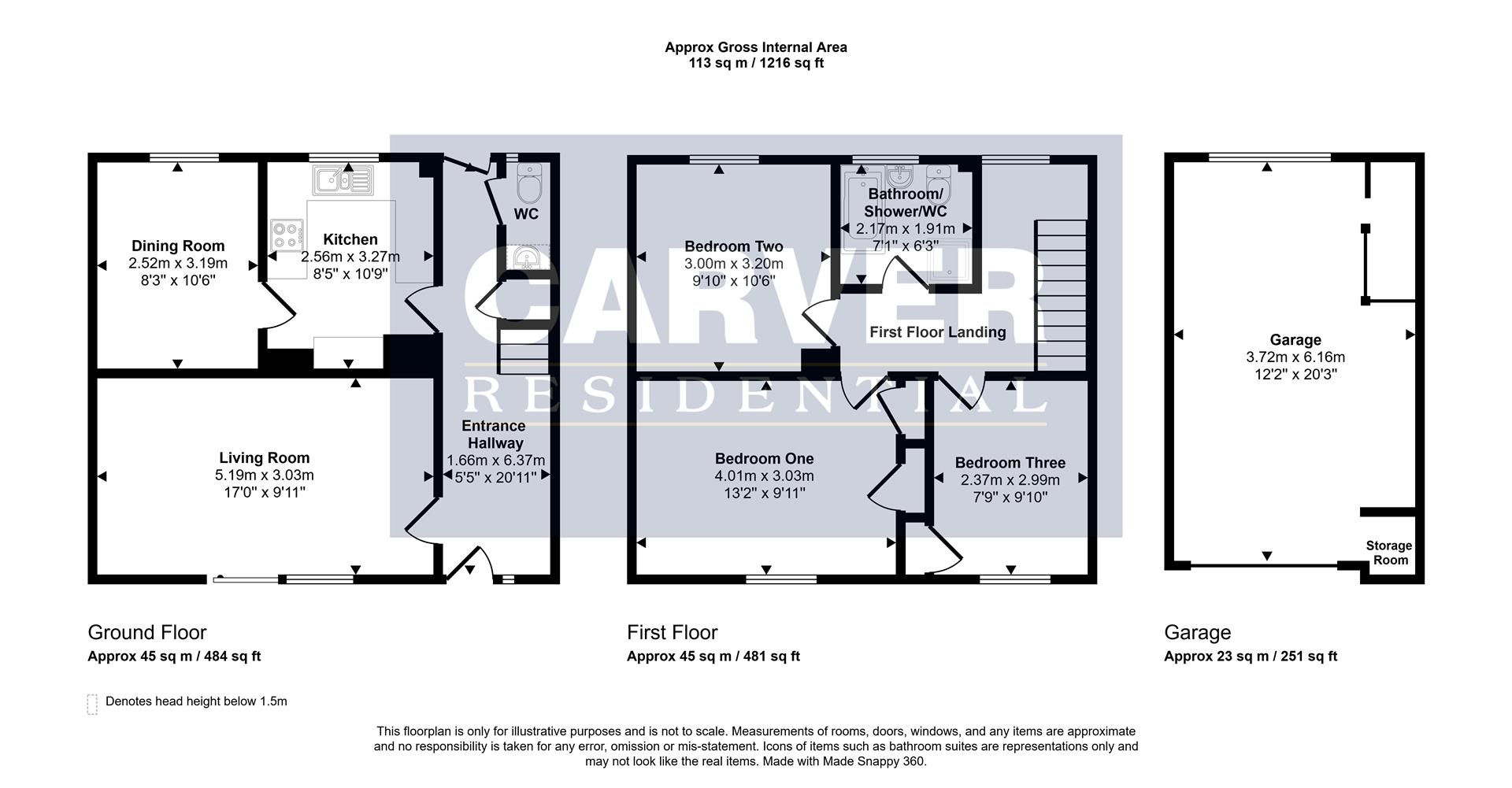 Floorplan for Welbury Grove, Newton Aycliffe