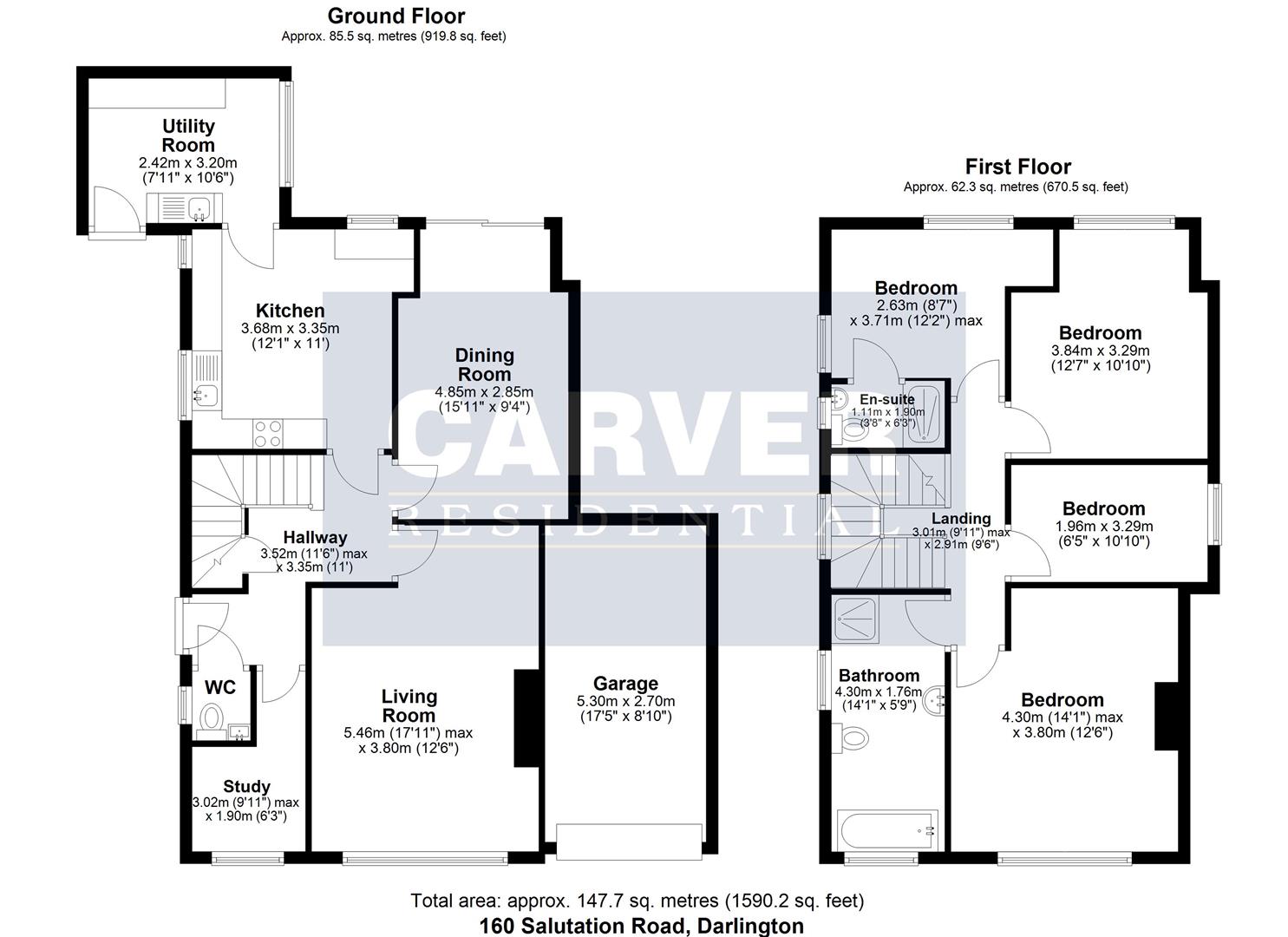 Floorplan for Salutation Road, Darlington