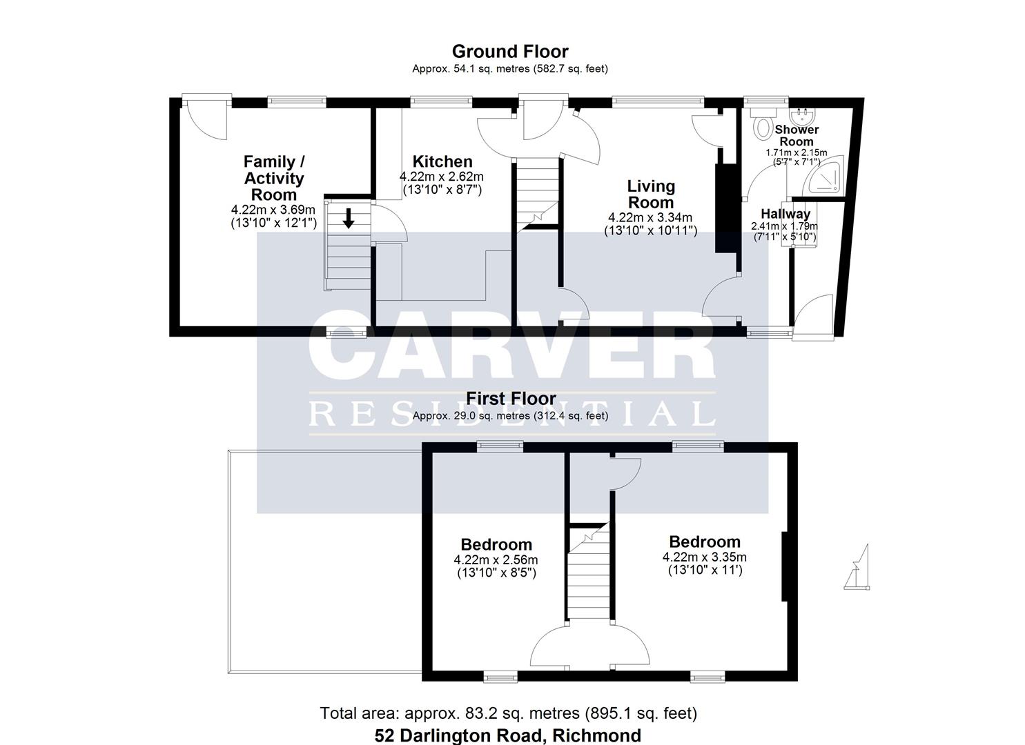 Floorplan for Darlington Road, Richmond