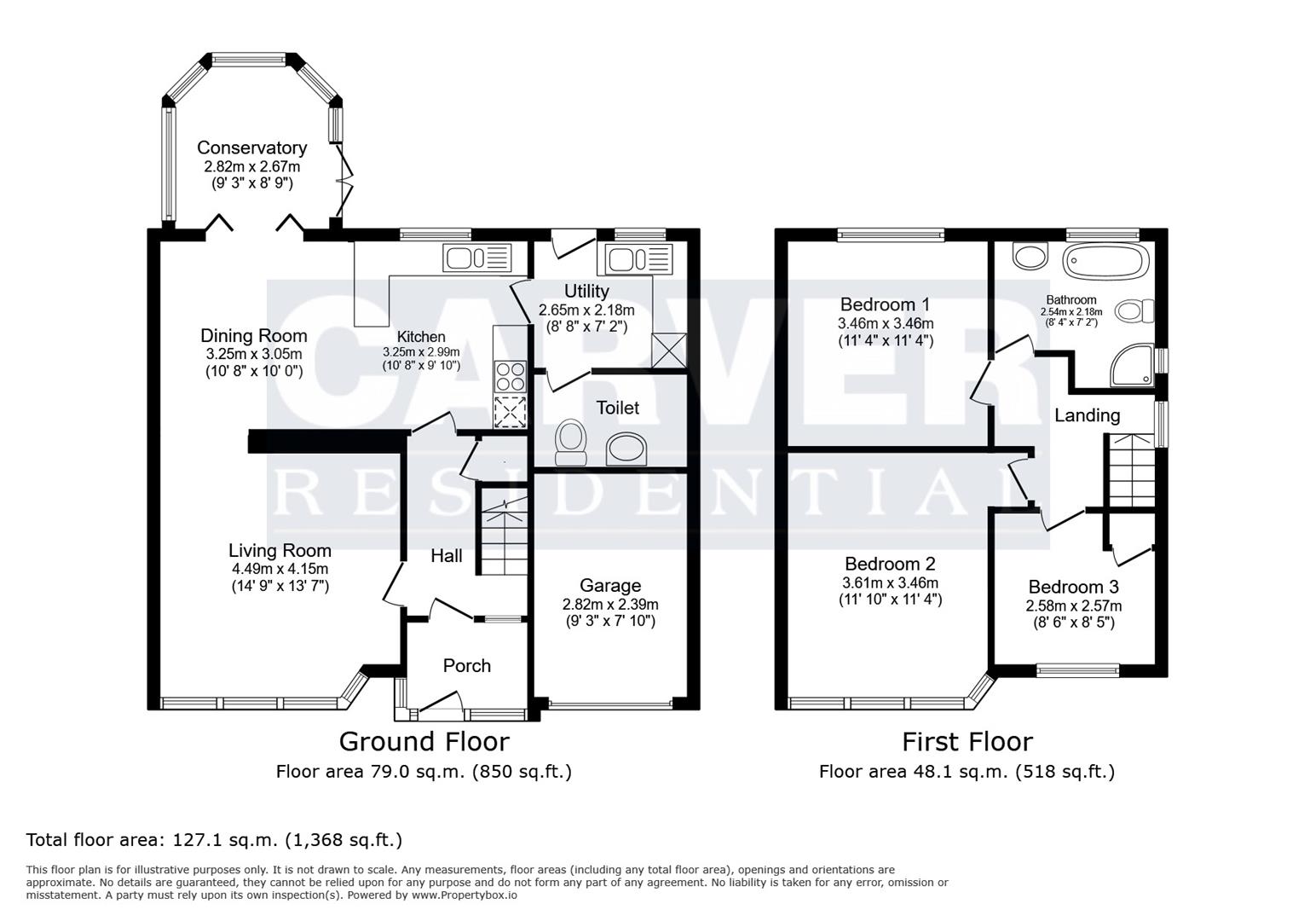 Floorplan for Carlbury Crescent, Darlington