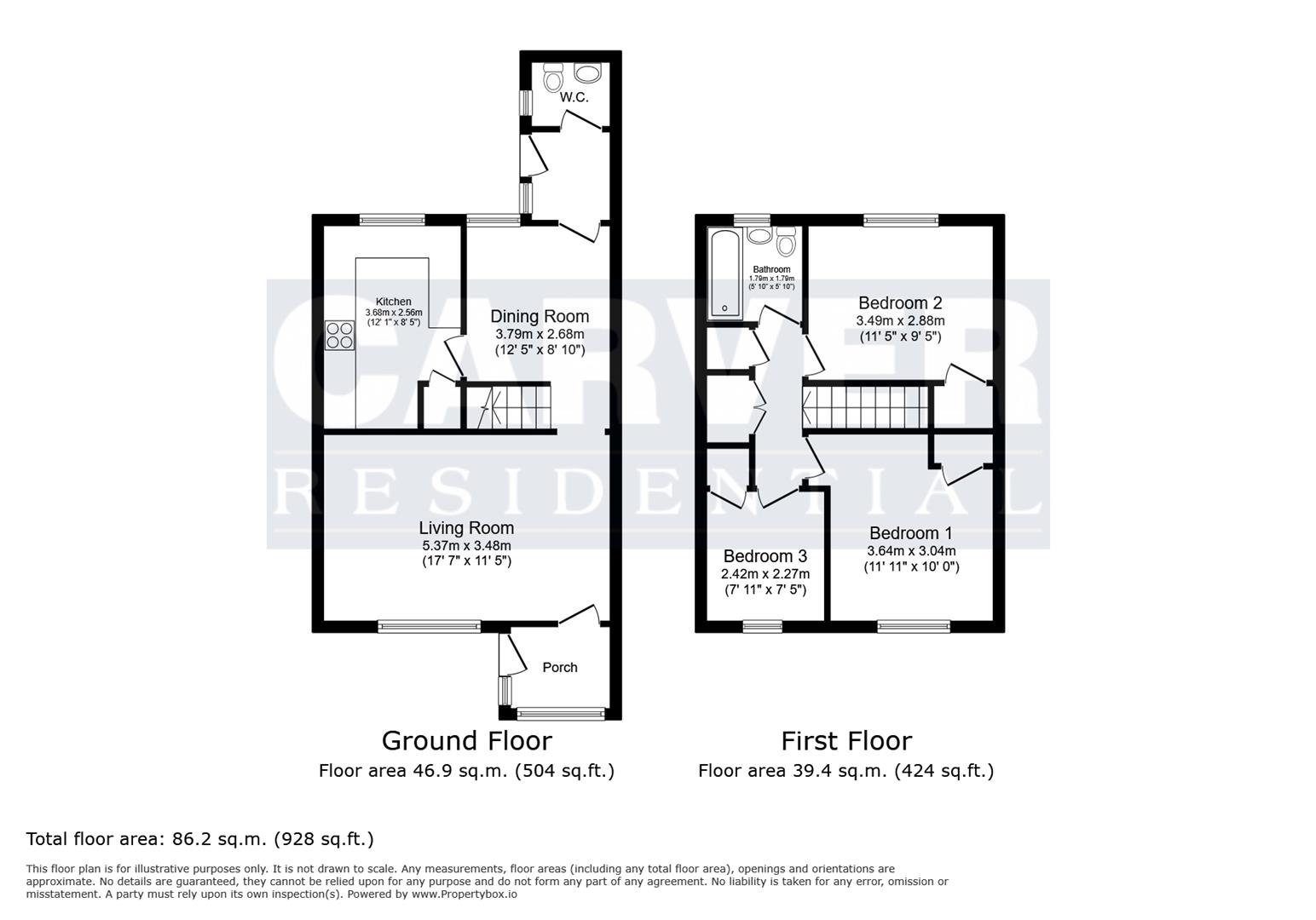 Floorplan for Ashlands Road, Northallerton