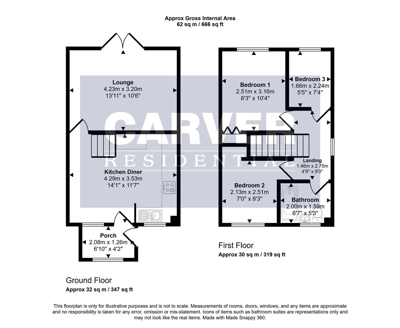 Floorplan for Hind Court, Woodham