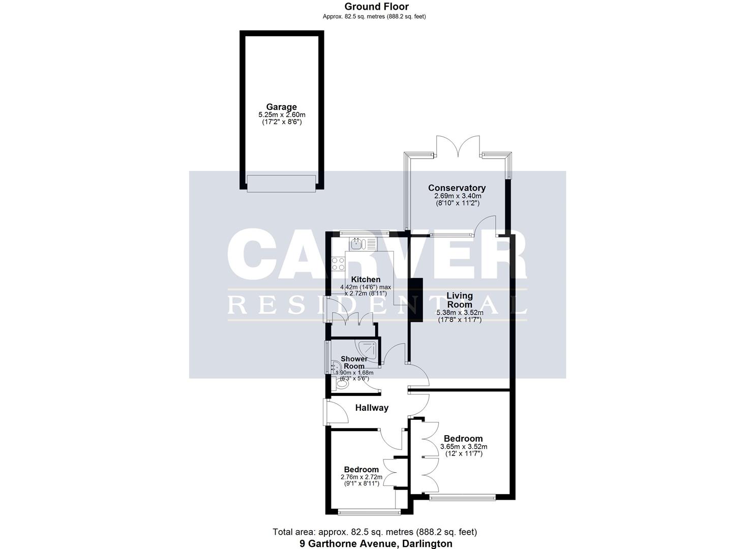 Floorplan for Garthorne Avenue, Darlington