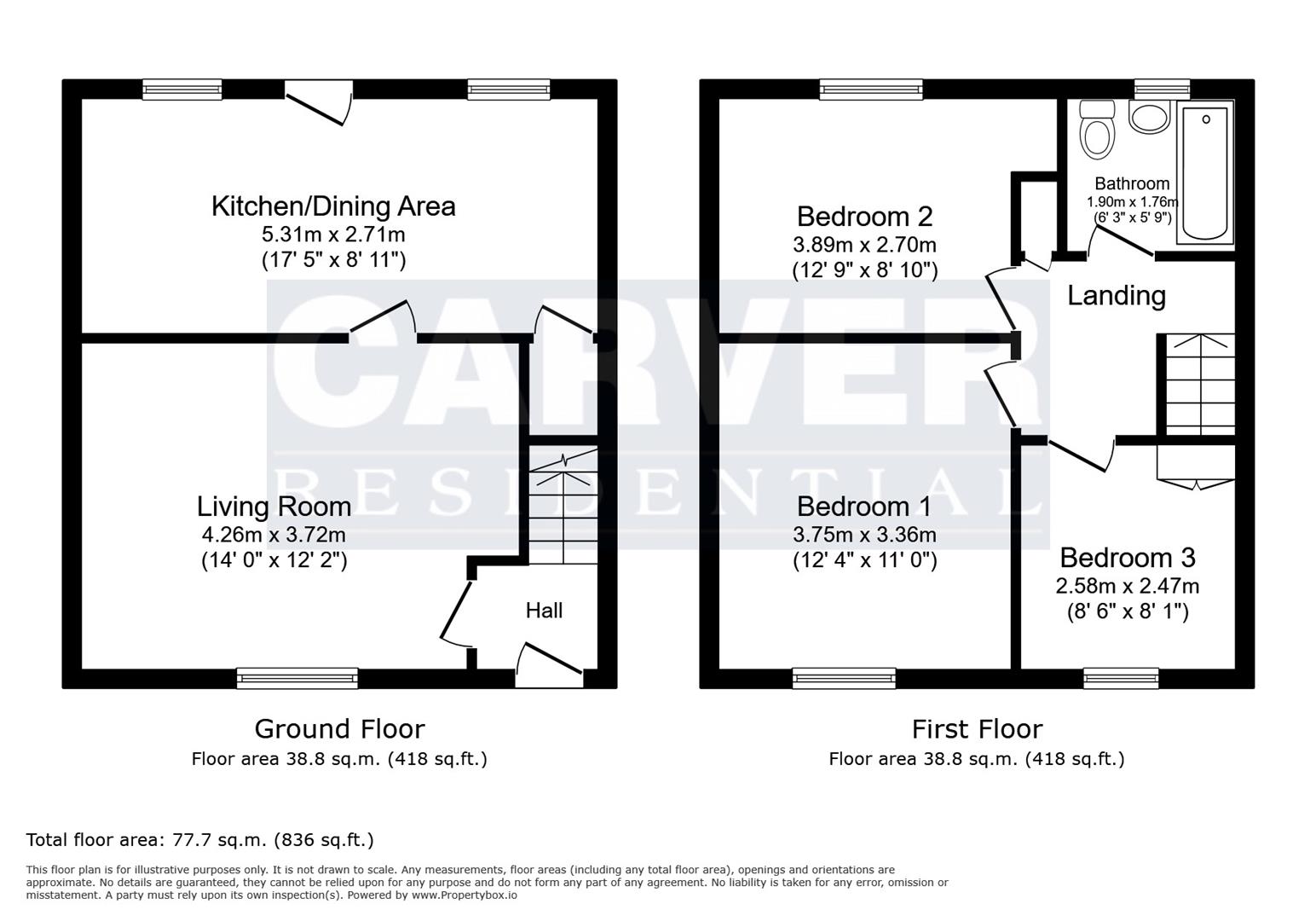 Floorplan for Vicars Croft, Northallerton