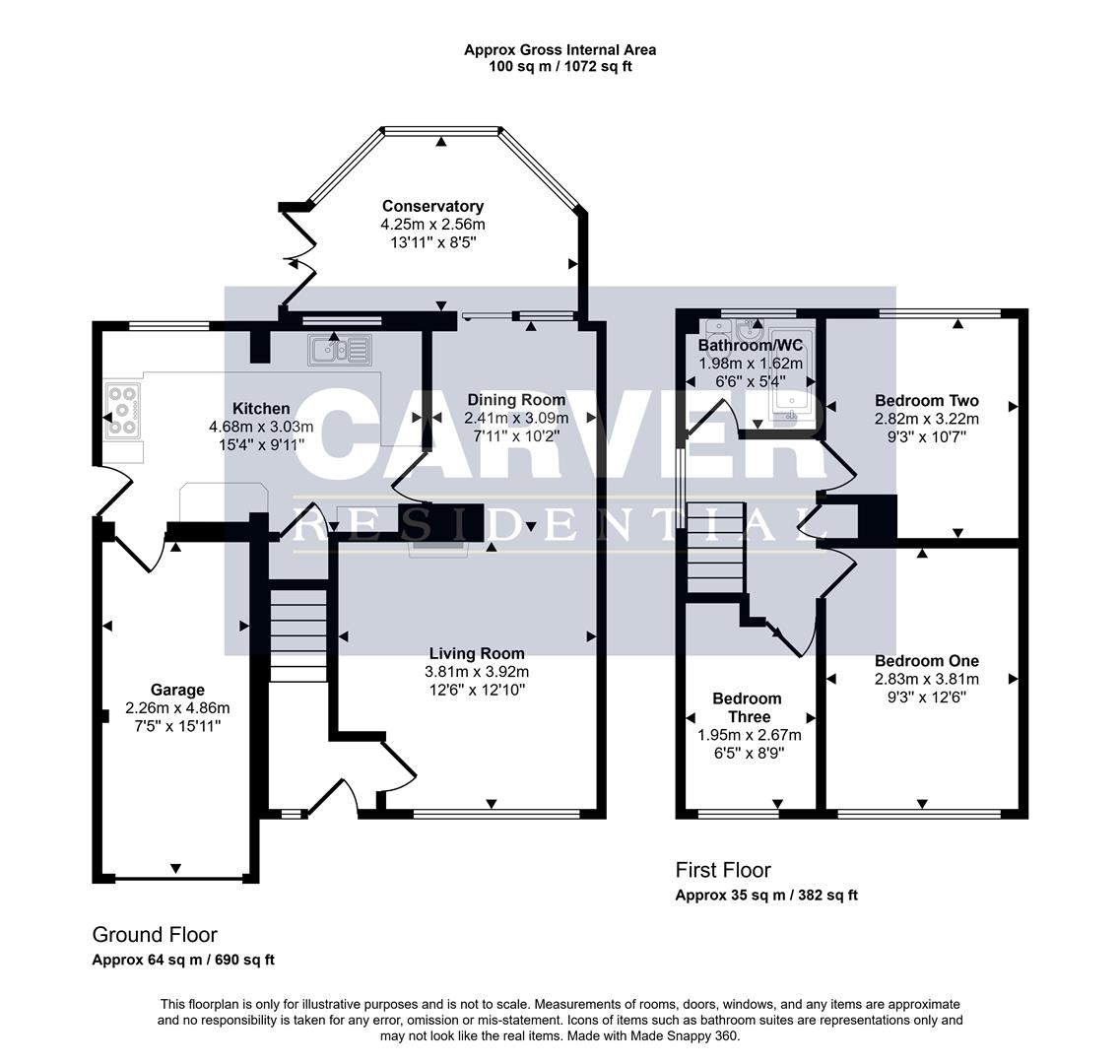 Floorplan for Elwick Avenue, Newton Aycliffe