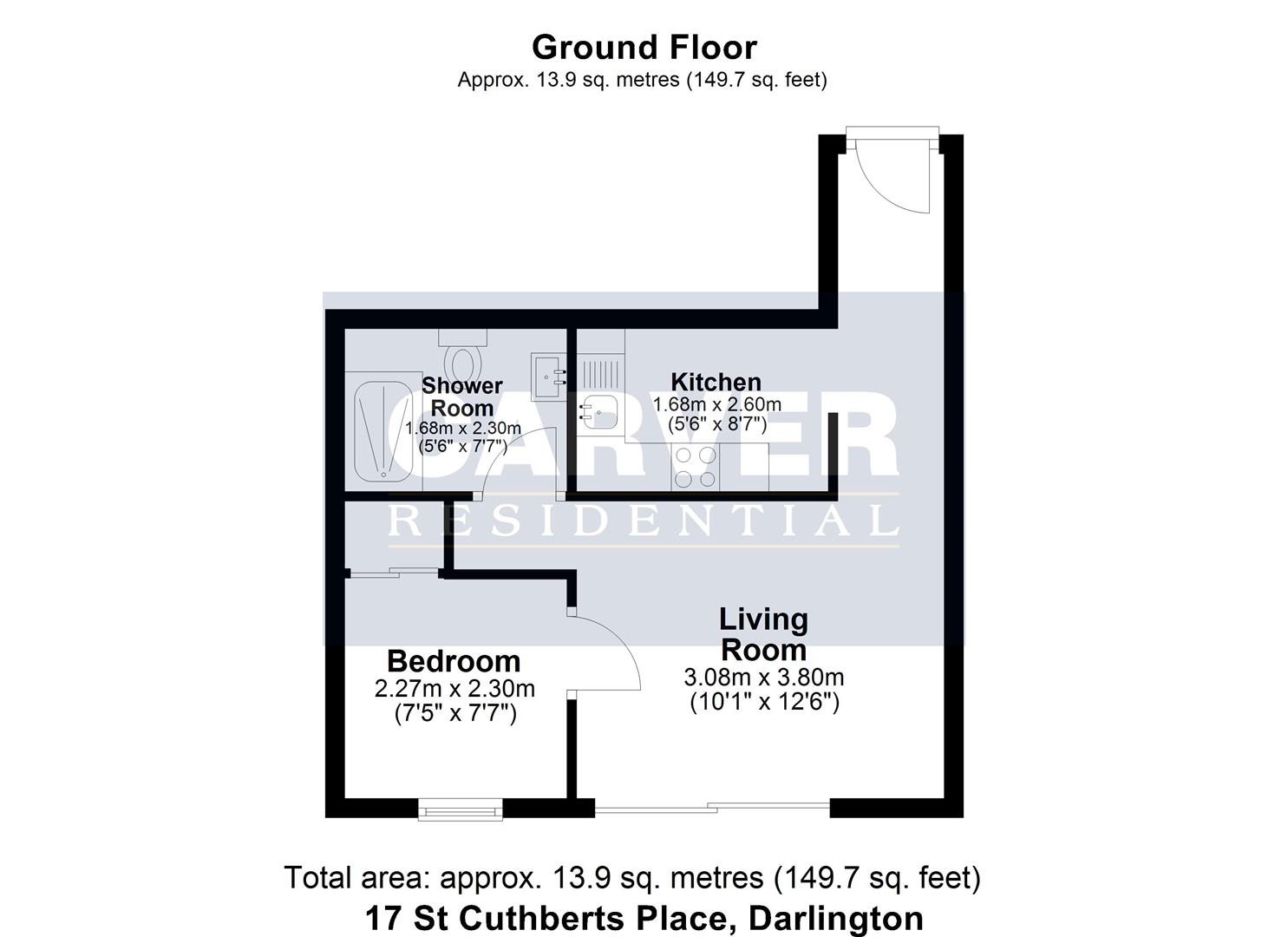 Floorplan for St. Cuthberts Place, Darlington