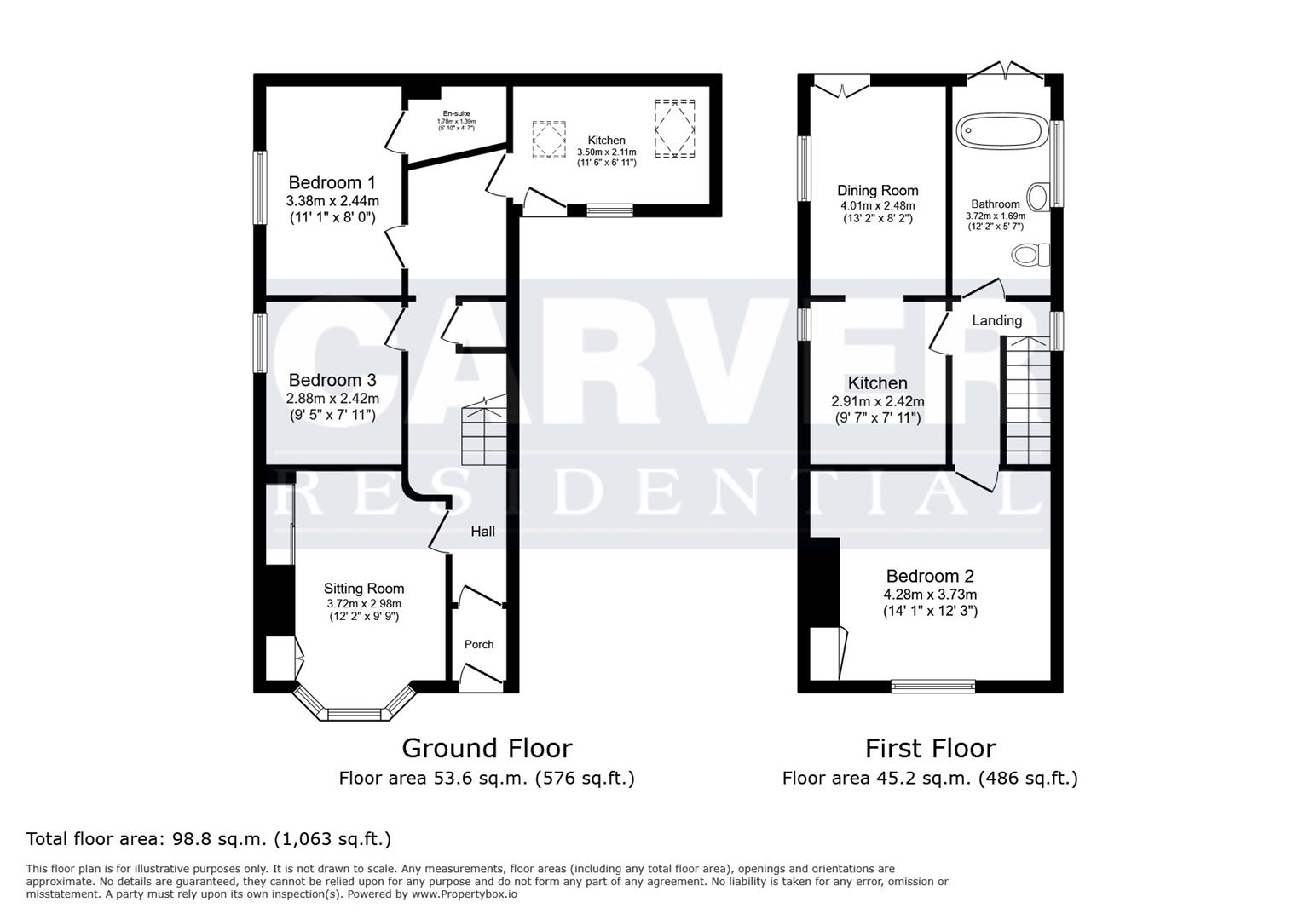 Floorplan for North End, Osmotherley, Northallerton