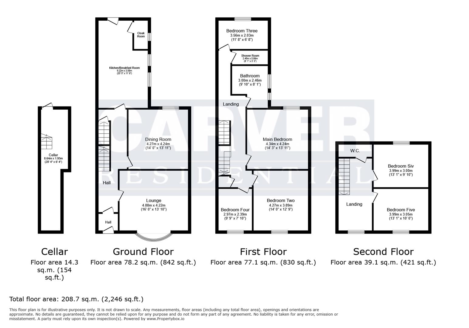 Floorplan for Grange Road, Darlington