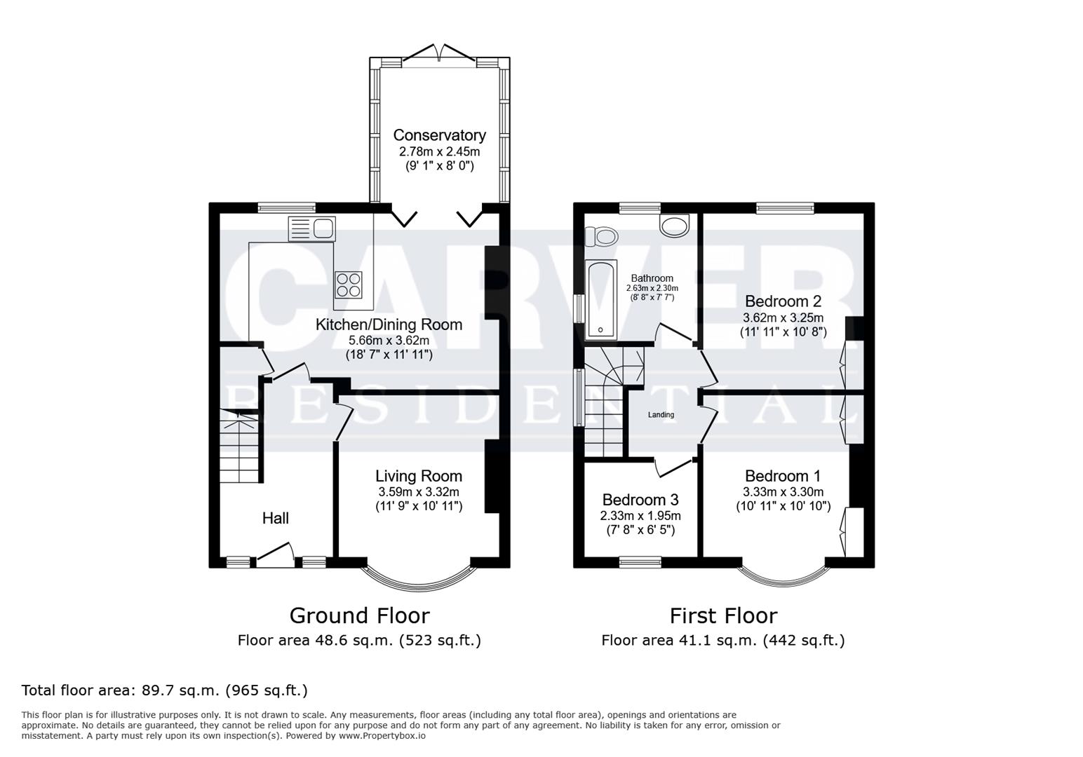 Floorplan for Danesmoor Crescent, Darlington
