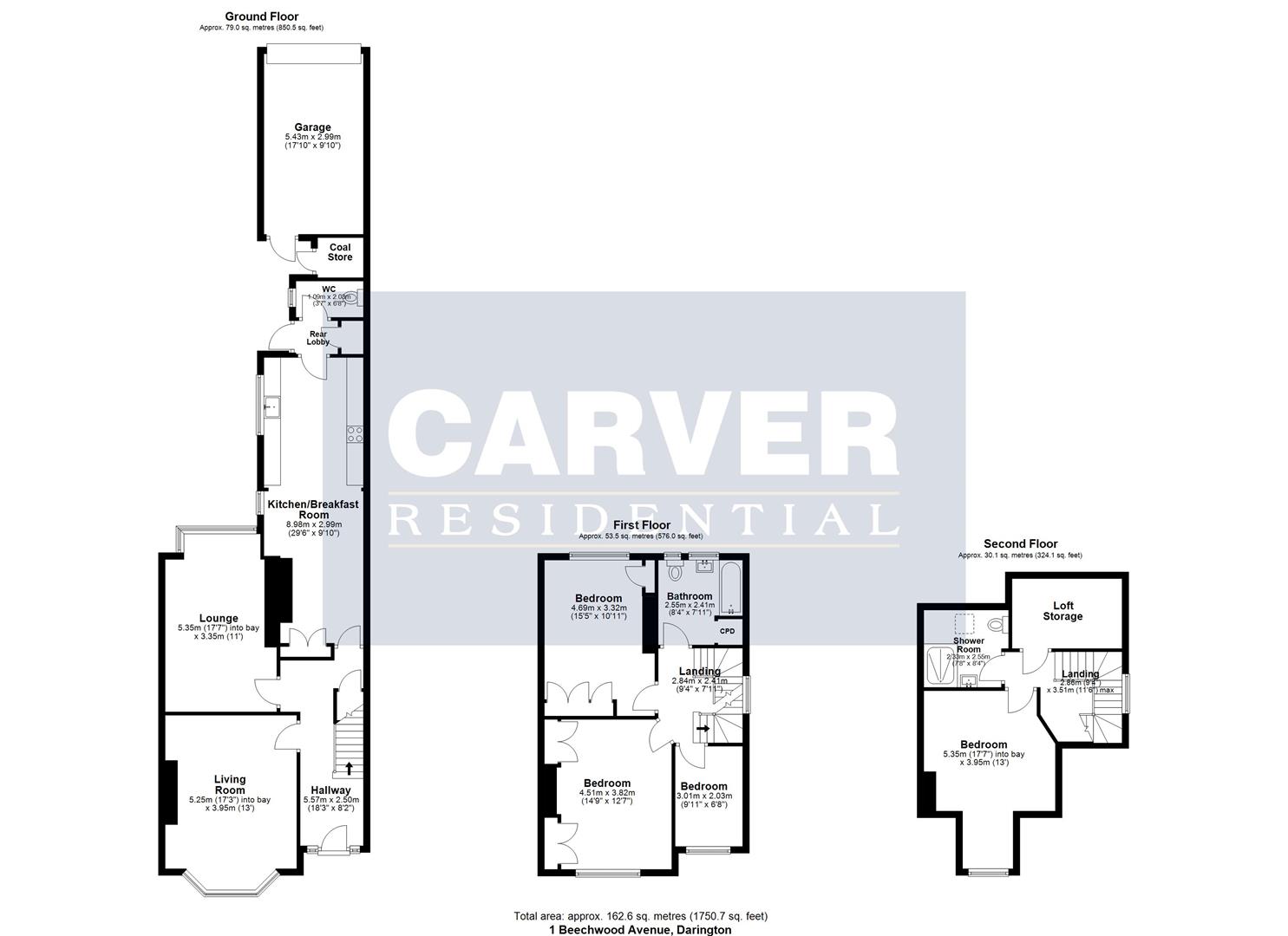 Floorplan for Beechwood Avenue, Darlington