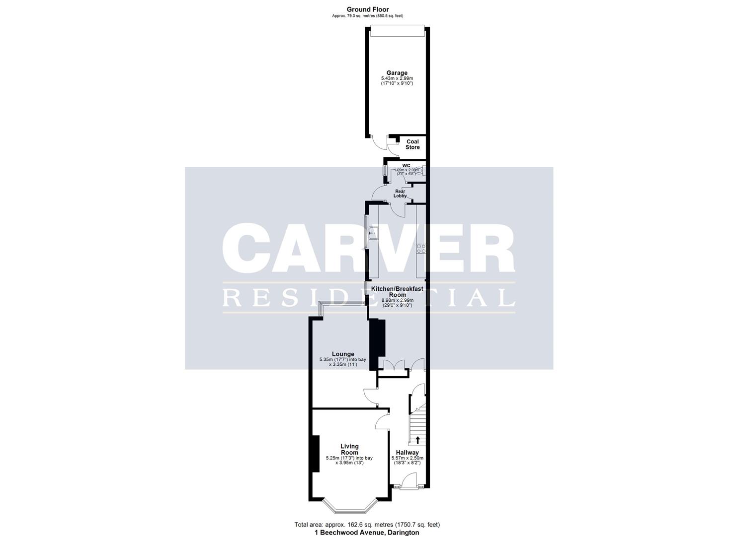 Floorplan for Beechwood Avenue, Darlington