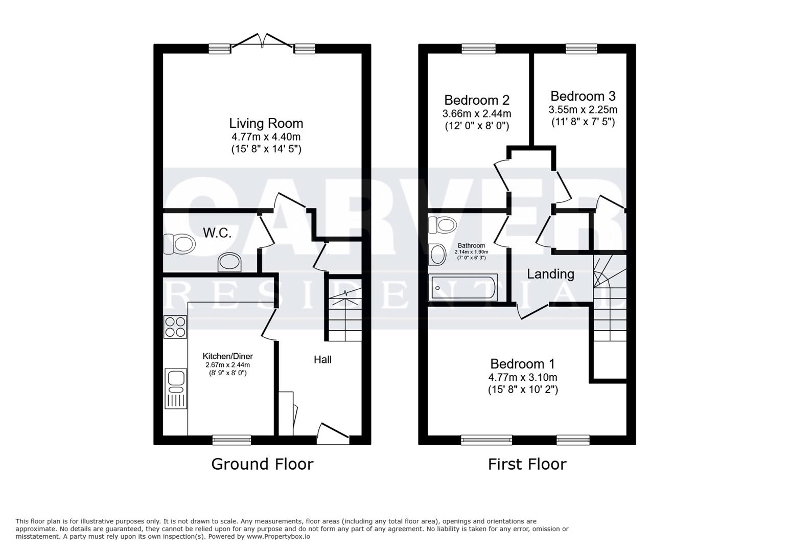 Floorplan for Aumale Road, Northallerton