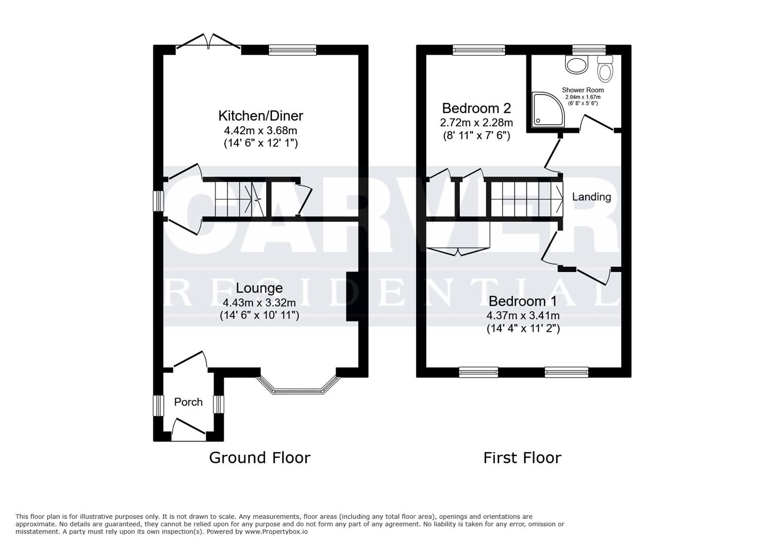 Floorplan for Oaktree Drive, Northallerton