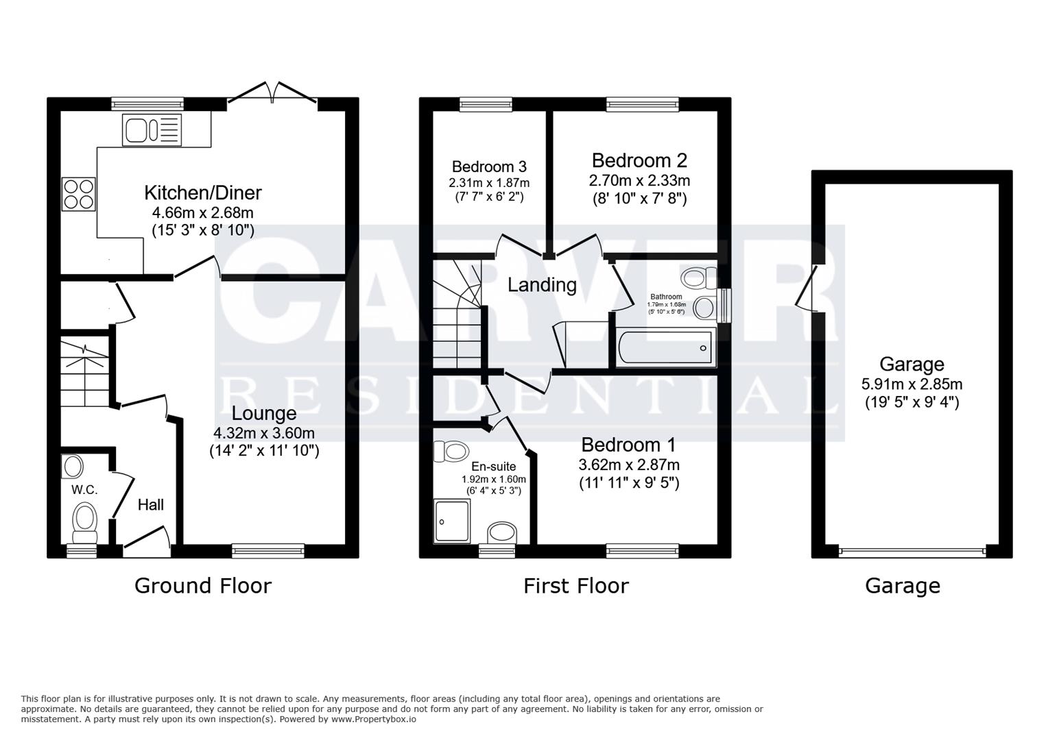 Floorplan for Brickside Way, Northallerton